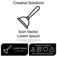 Toilet Suction Tool Icon EPS 10 vector