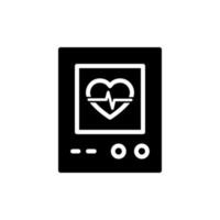 Heart Rate Test Icon EPS 10 vector