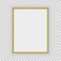 Realistic gold frame. Ideal for your presentations. vector