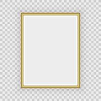 Realistic gold frame. Ideal for your presentations. vector