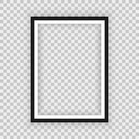 Realistic black frame. Ideal for your presentations. vector