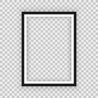 Realistic black frame. Ideal for your presentations. vector