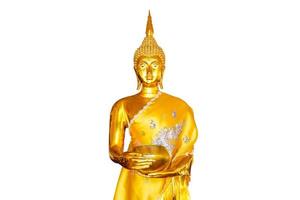 Buddha statue on a white background photo