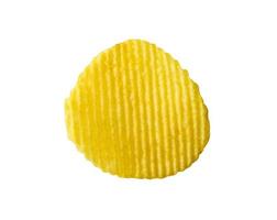 potato chips snack isolated on white background with clipping path photo