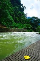 river along the mountain view photo