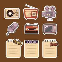 Vintage Stuffs Journaling Sticker vector