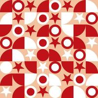 Vector illustration of red and white color geometry