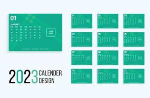 2023 Calendar Template Design vector