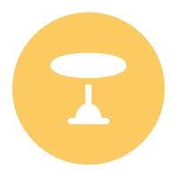 Trendy Round Table vector