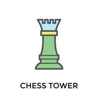 torre de ajedrez de moda vector