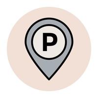 Trendy Parking Location vector