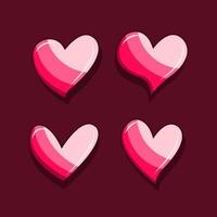 corazones de icono de amor. elementos de diseño para la descarga profesional de ilustración de vector de san valentín 02