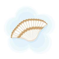 Vector illustration of a seashell in a flat style