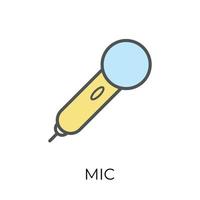 Trendy Microphone Concepts vector