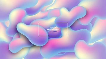 Liquid shape gradient design elements trendy style background vector