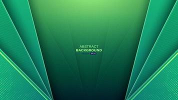 Abstract geometric background with green layers vector