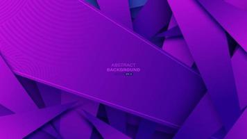 Geometric abstract background with purple gradient overlap layers vector