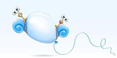 Balloon with two Snails vector