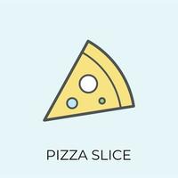 Trendy Pizza Slice vector