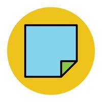 Trendy Sticky Note vector