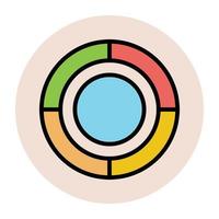 Trendy Circle Graph vector