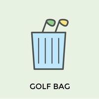 bolsa de golf de moda vector