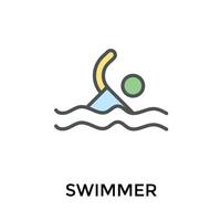 Trendy Swimmer Concepts vector