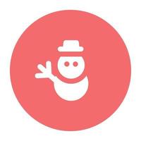 Trendy Snow Person vector