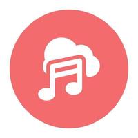 Trendy Cloud Music vector