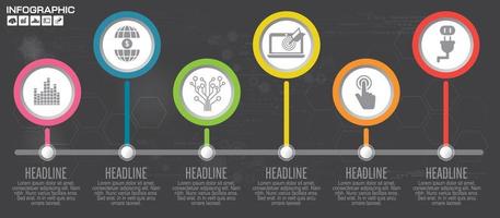 Business concept with options, parts, steps or processes. Can be used for workflow layout, diagram, number options, web design. vector