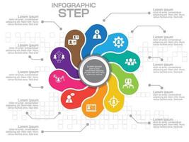 Business concept with options, parts, steps or processes. Can be used for workflow layout, diagram, number options, web design. vector