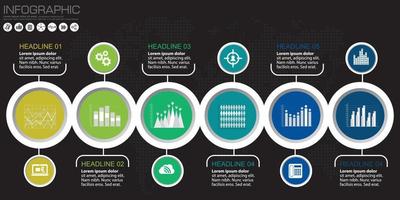 Timeline 10 options or steps vector infographic. World map Background