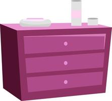 inodoro con accesorios para bebés objeto de vector de color semi plano. muebles para habitaciones infantiles. artículo de tamaño completo en blanco. ilustración de estilo de dibujos animados simple de guardería para diseño gráfico web y animación