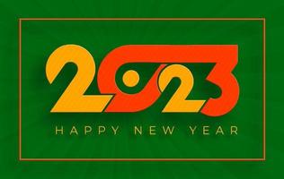 feliz año nuevo 2023, patrón festivo sobre fondo de color vector