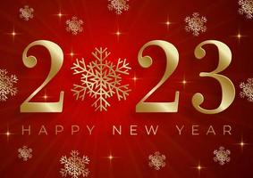 Happy New Year 2023, festive pattern on color background vector