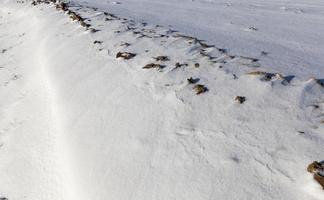 Snow drifts, close up photo