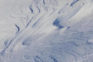 Deep snowdrifts, close up photo