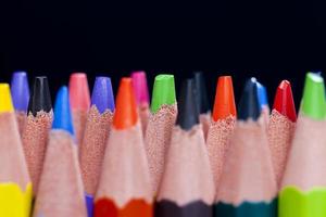 colored wooden pencils photo