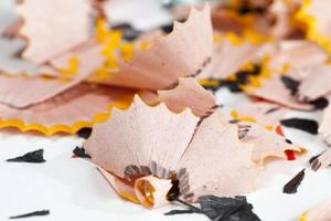 pencil shavings after sharpening photo