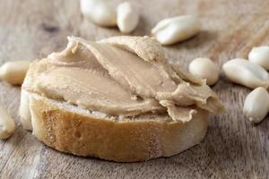 delicious peanut butter and white bread photo