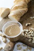 peanut butter used to make bread sandwiches photo