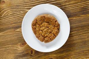 golden cookie, close up photo