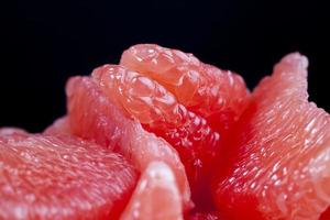 slices of delicious red grapefruit photo