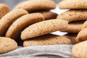 porous cookies baked with oatmeal photo