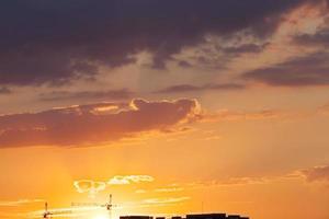 the sky with clouds during sunset photo