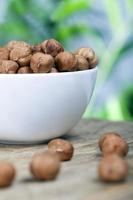 fresh raw hazelnuts photo