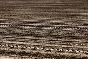 plowed land. close-up photo