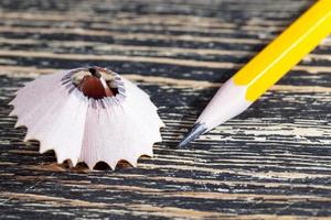 solid color wooden pencils with gray lead photo