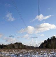 High voltage power lines photo