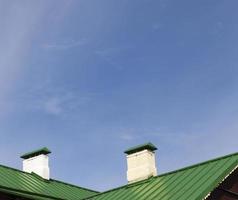 Chimneys on the roof photo